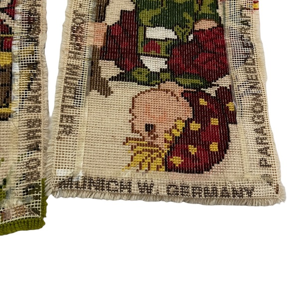 Latch Hook Rug Hummel Peasant Girl & Boy Wall Hanging 1980 Joseph Mueller - Picture 10 of 11